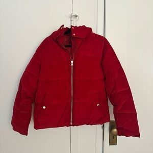J. Crew Red Puffer Jacket